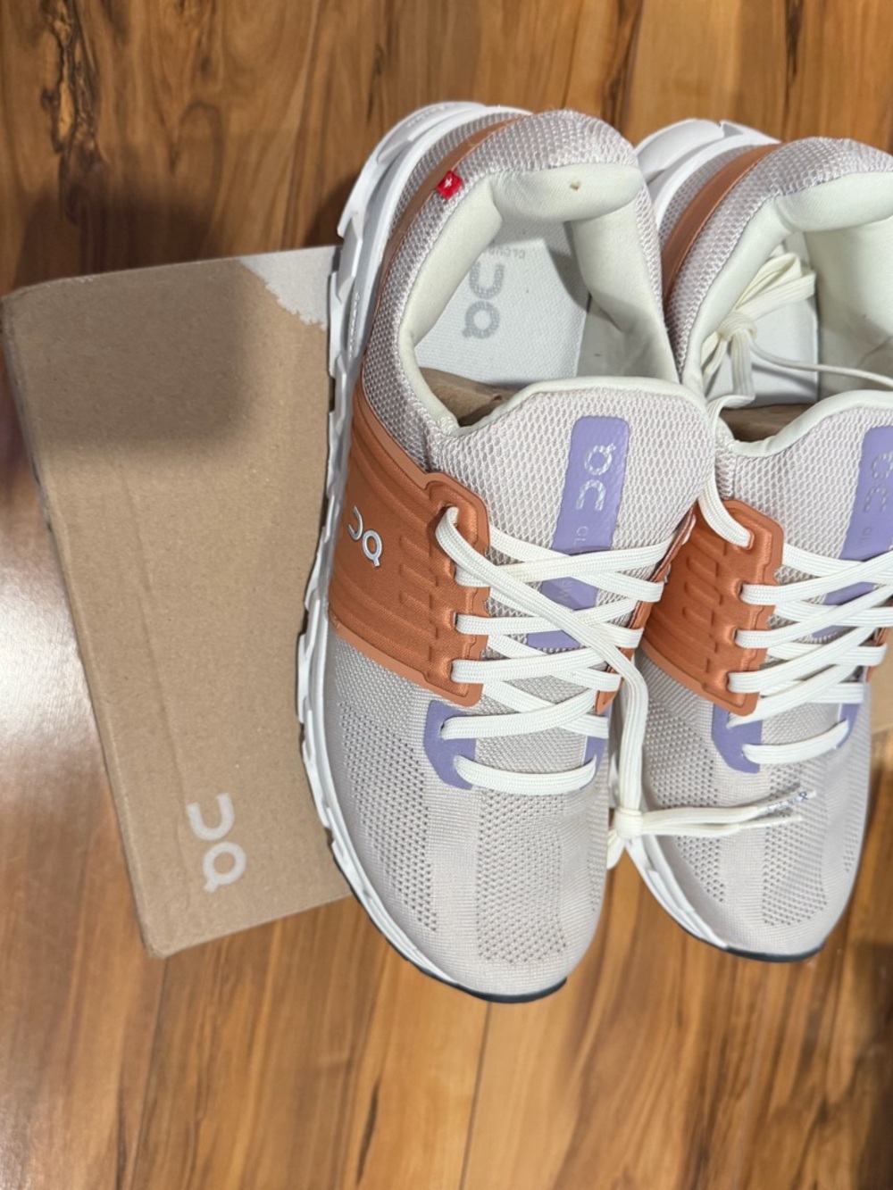 On Running Men's Athletic Sneakers in Cream, Rust & Lavender